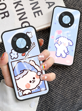 适用华为Nova Y90手机壳全包防摔Huawei nova Y90硅胶保护套novay90彩绘创意卡通玻璃套hw可爱个性少女款外壳