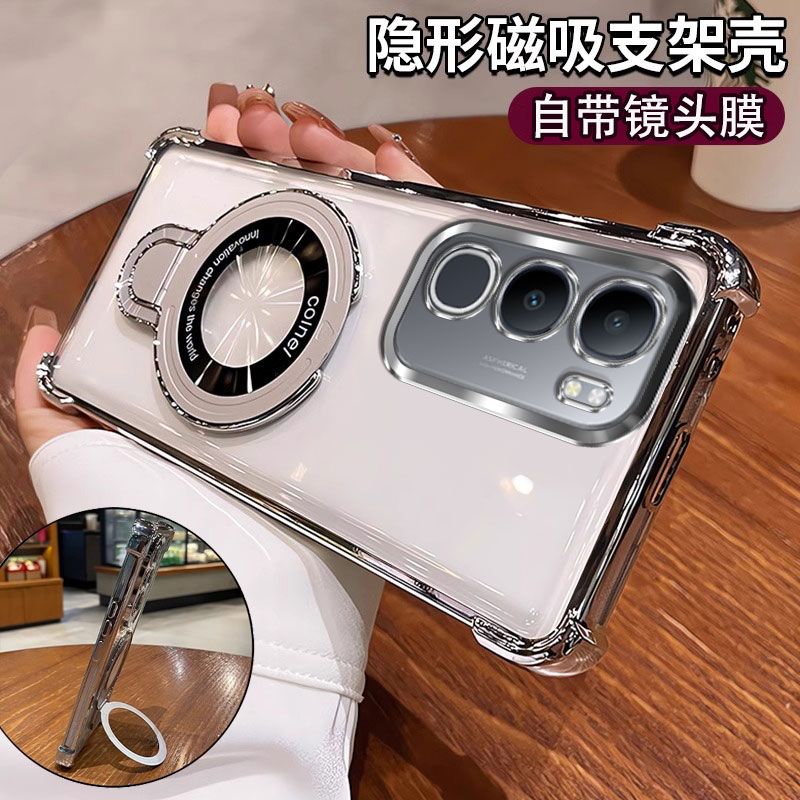 适用于vivo v40lite手机壳带镜头膜v40lite保护套case气囊防摔V2417硅胶软壳v男女新款ite全包透明外壳5G海外