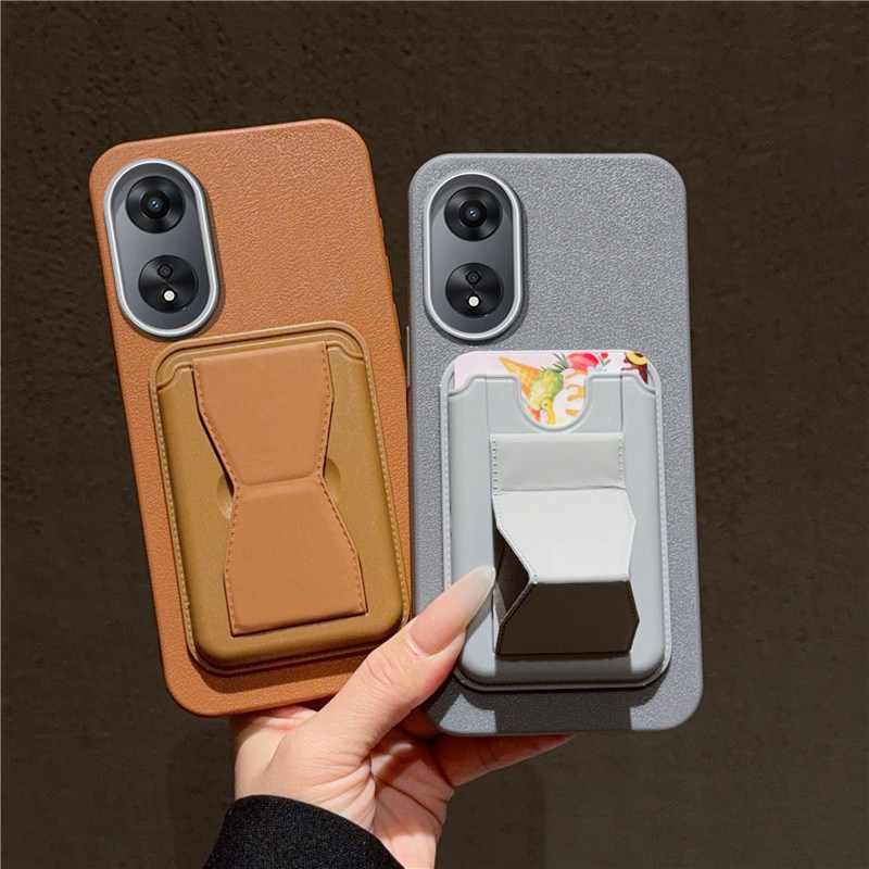 适用OPPO A60手机壳带支架卡包oppoa60保护套超薄磨砂CPH2631硅胶软壳case男女款opa插卡opoa咭片外壳海外版
