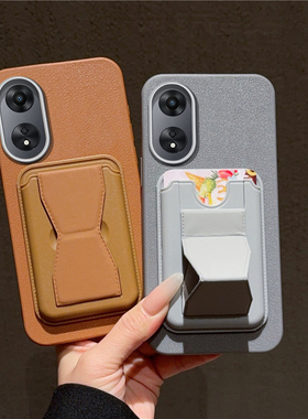 适用OPPO A60手机壳带支架卡包oppoa60保护套超薄磨砂CPH2631硅胶软壳case男女款opa插卡opoa咭片外壳海外版