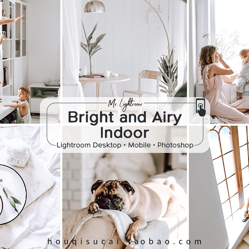 室内装修明亮自然通透人像LR预设手机DNG预设PS滤镜ACR lightroom