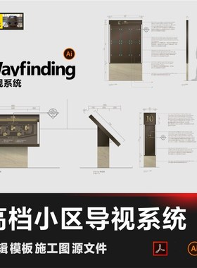 住宅小区公寓导视系统合辑标识模板CDR标牌wayfinding设计源文件
