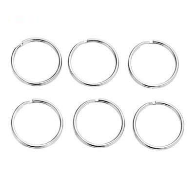 钥匙环钥匙扣钢丝小环配件窗帘挂钩镀镍圆环光圈DIY汽车钥匙圈