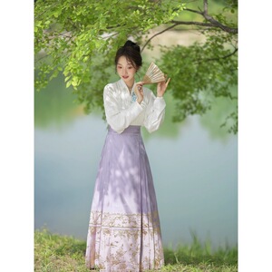 夏日马面裙穿搭春日宴夏天女成人一套衣服套装香云纱高级感刺绣