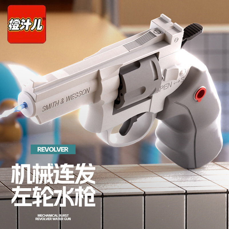 新款左轮小水枪儿童玩具喷水格洛克呲水枪网红战斗大容量自动连发,玩具/童车/益智/积木/模型,水枪,淘宝优惠券,粉丝福利购,淘宝优惠卷