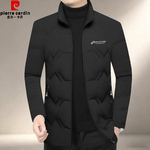 皮尔卡丹冬季新款男白鸭绒羽绒服