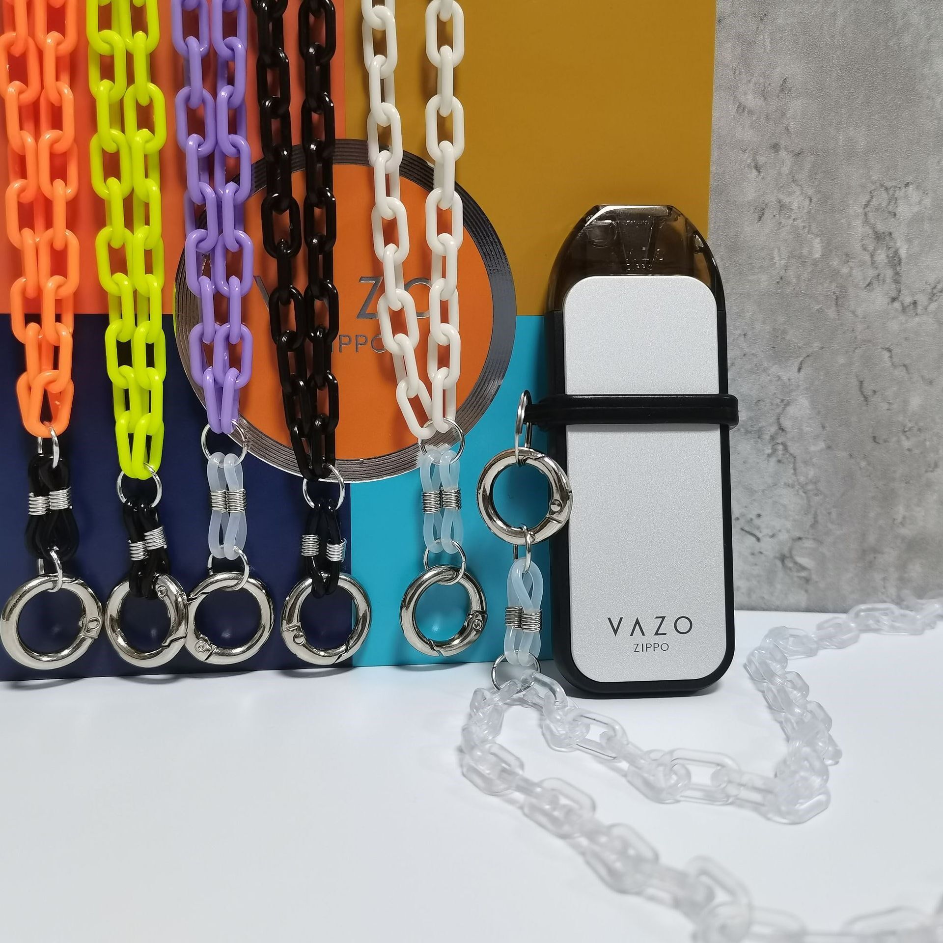 适用zippovazo透明保护套二代三代zippo电子器壳配件胶圈烟杆挂绳