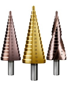 阶梯金属宝塔塔型钢板钻头铁板铁皮铝合金不锈钢台阶开孔器扩孔器