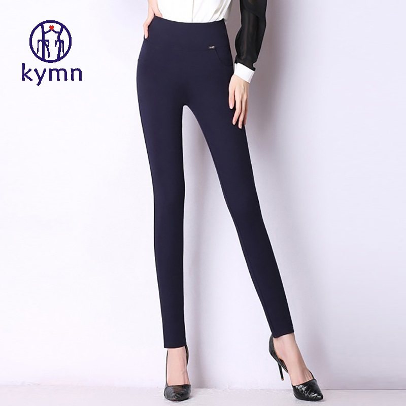 kymn四面弹力打底裤外穿小脚铅笔长裤四季高腰修身显瘦大码女裤子