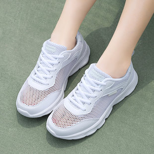 2023新款夏季运动女鞋老北京布鞋透气网面不臭脚妈妈鞋镂空网鞋女