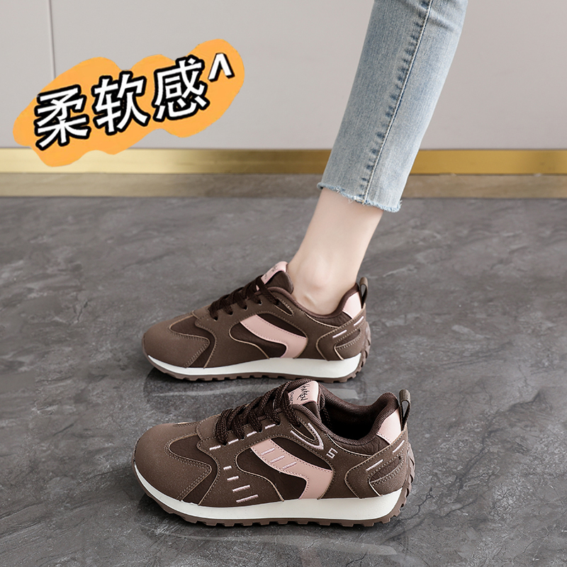 白鹿同款阿甘鞋女2025新款秋季百搭时尚运动鞋软底超轻休闲跑步鞋
