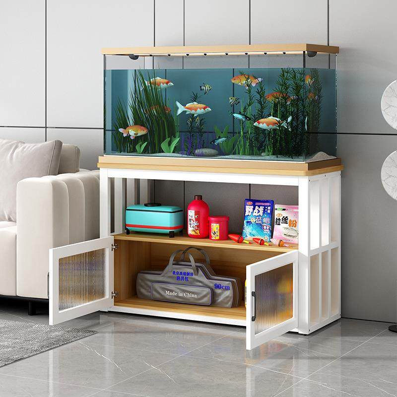 鱼缸承重底柜多层收纳储物柜鱼缸架水族箱专用底座底架家用鱼缸柜