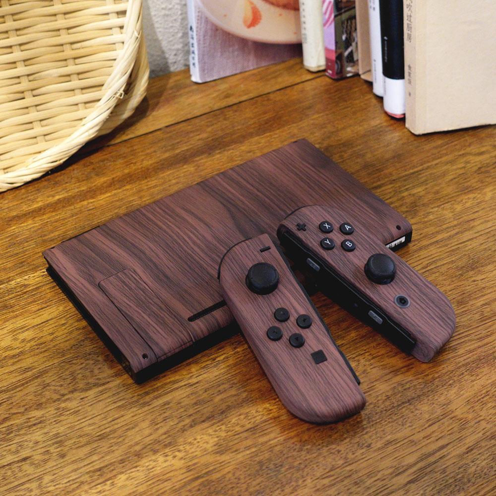 鼎游电玩任天堂switch壳水转印木纹改装壳NS魔改手柄换壳背壳改装