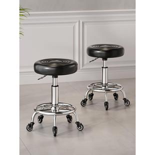 吧台椅家用转椅旋转升降凳子高脚凳吧台凳子靠背前台椅美容院圆凳