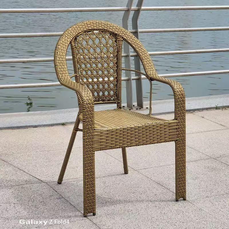 1.1万人已购买椅子藤椅圆线编加粗加固靠背扶手单人外桌椅老人椅