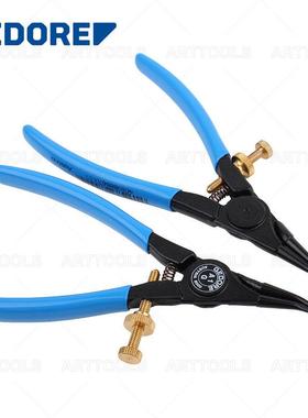 德国吉多瑞GEDORE卡簧钳带限位8000A进口直角弯头卡环钳外卡轴用