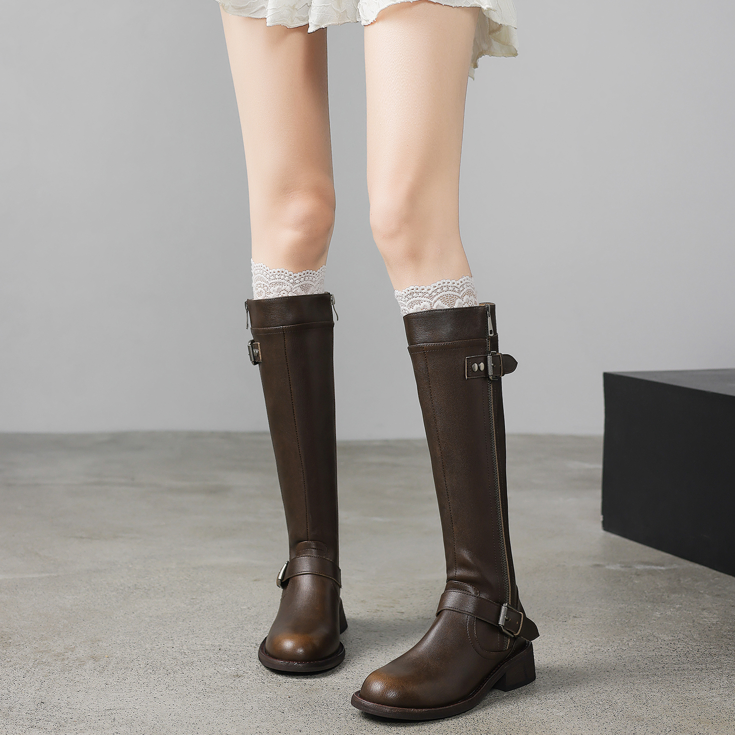 Dale黛迩~腿精女孩不过膝长靴