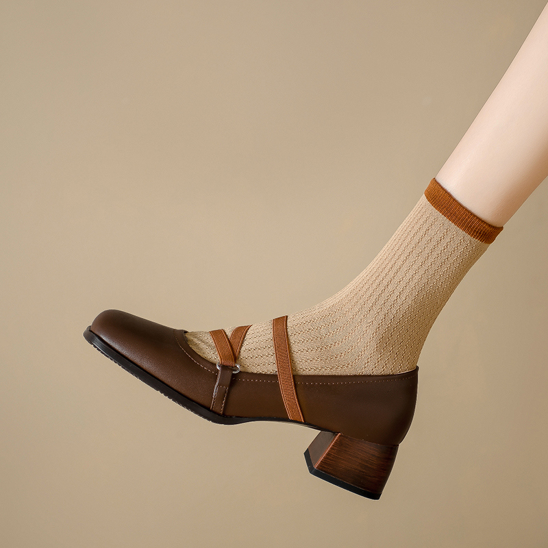 Dale巨好穿~复古粗跟玛丽珍