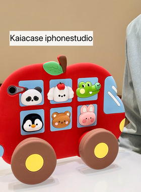 kaia 软萌小动物苹果车pad10保护套2022新款适用苹果iPad789代10.2寸mini6平板Air4/5保护壳pro女软硅胶9.7寸