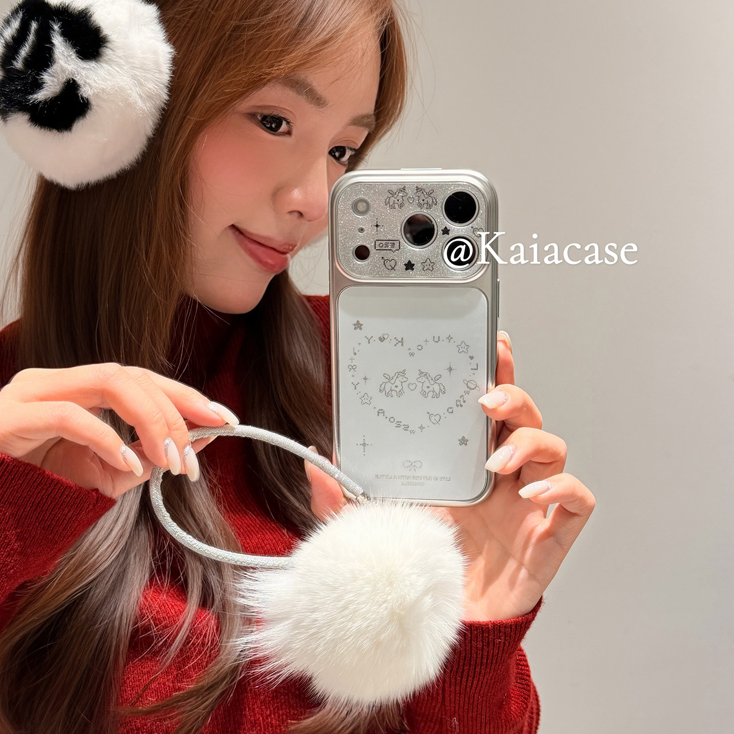 kaia韩风ins简约可爱飞马爱心适用苹果17promax手机壳iphone16pro新款17女14pro毛球挂绳15pro全包防摔手机套,3C数码配件,手机保护套/壳,淘宝优惠券,粉丝福利购,淘宝优惠卷
