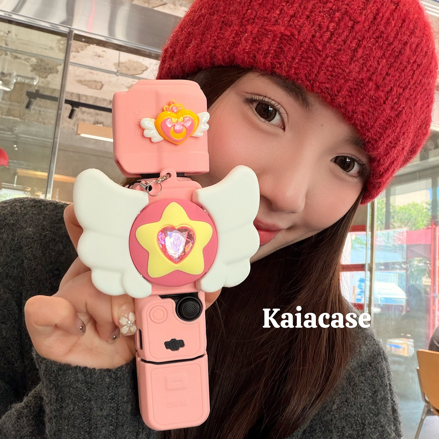 kaia 适用大疆pocket3保护套硅胶卡通变身器挂绳口袋相机手提挂绳防护配件云台相机保护壳镜头盖防尘全包防摔