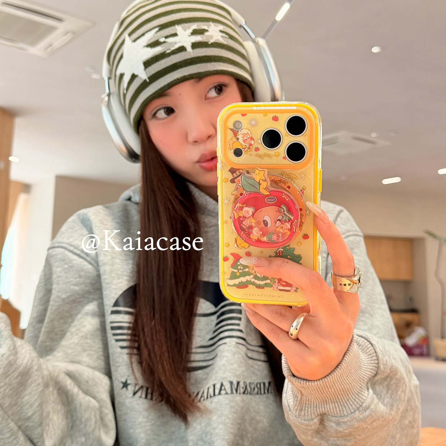 kaia 卡通圣诞树星星人摇摇适用苹果17promax手机壳iphone16pro新款15女14pro磁吸支架15pro二合一防摔手机套,3C数码配件,手机保护套/壳,淘宝优惠券,粉丝福利购,淘宝优惠卷