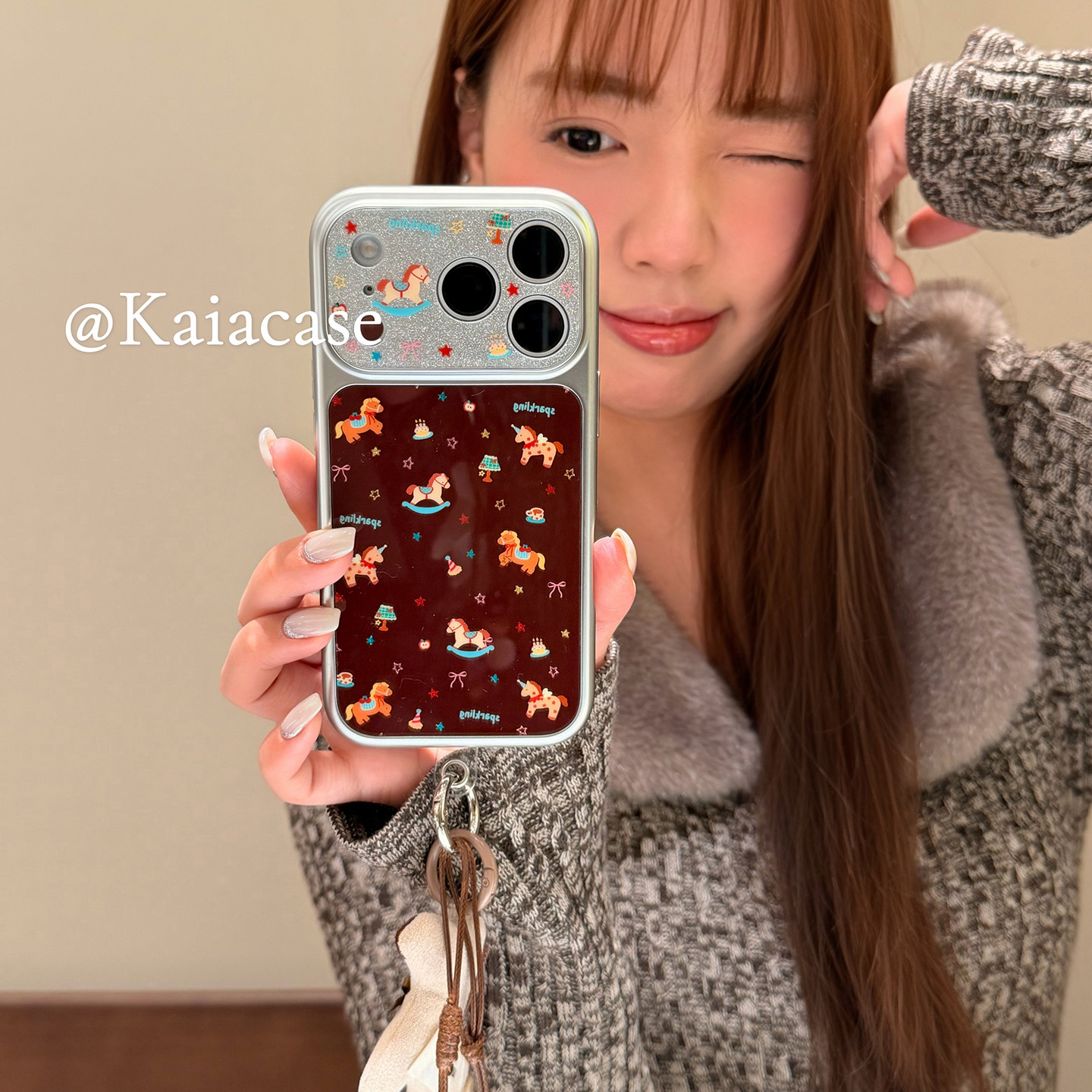 kaia趣味ins卡通星星摇摇马公仔适用苹果17promax手机壳iphone16pro新款17女14pro带挂绳15pro全包防摔手机套,3C数码配件,手机保护套/壳,淘宝优惠券,粉丝福利购,淘宝优惠卷