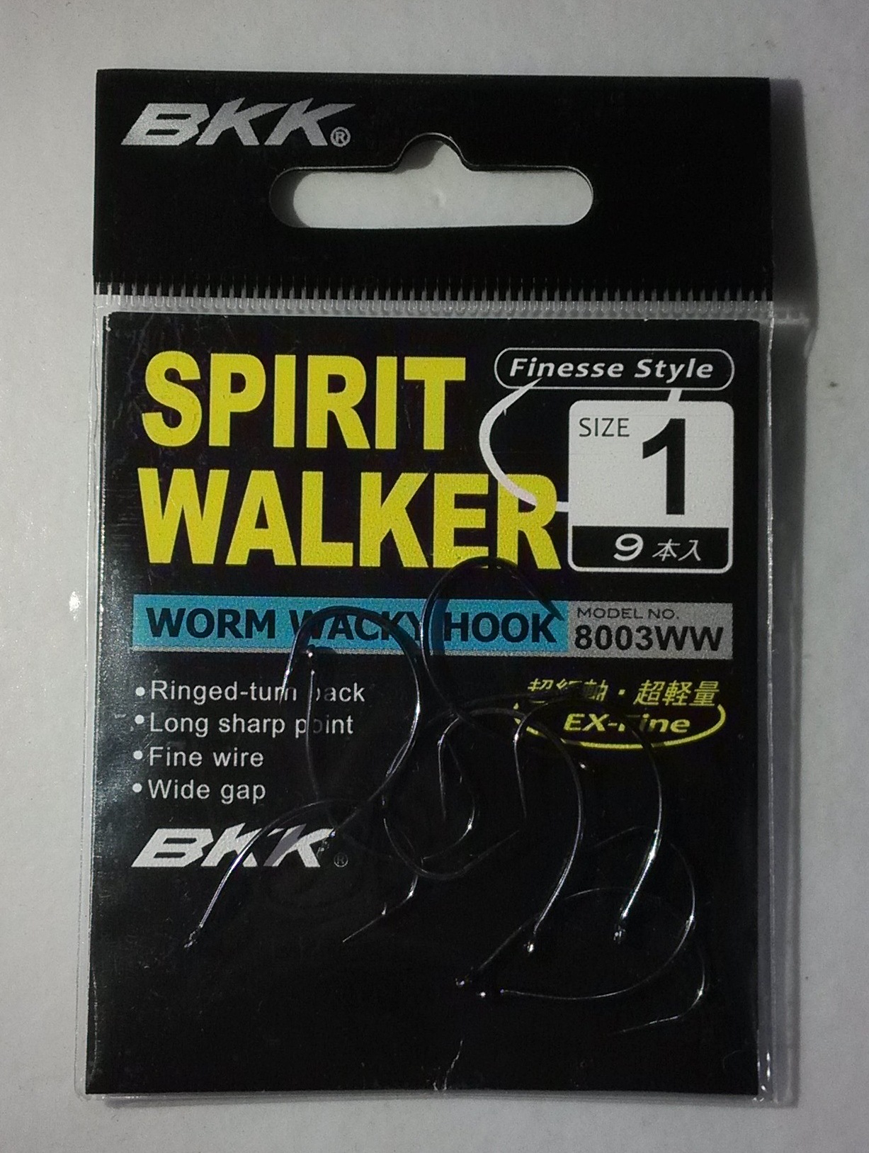 Wacky钩BKK黑金刚倒钓钩超轻路亚软饵鱼钩软虫钩8003WW