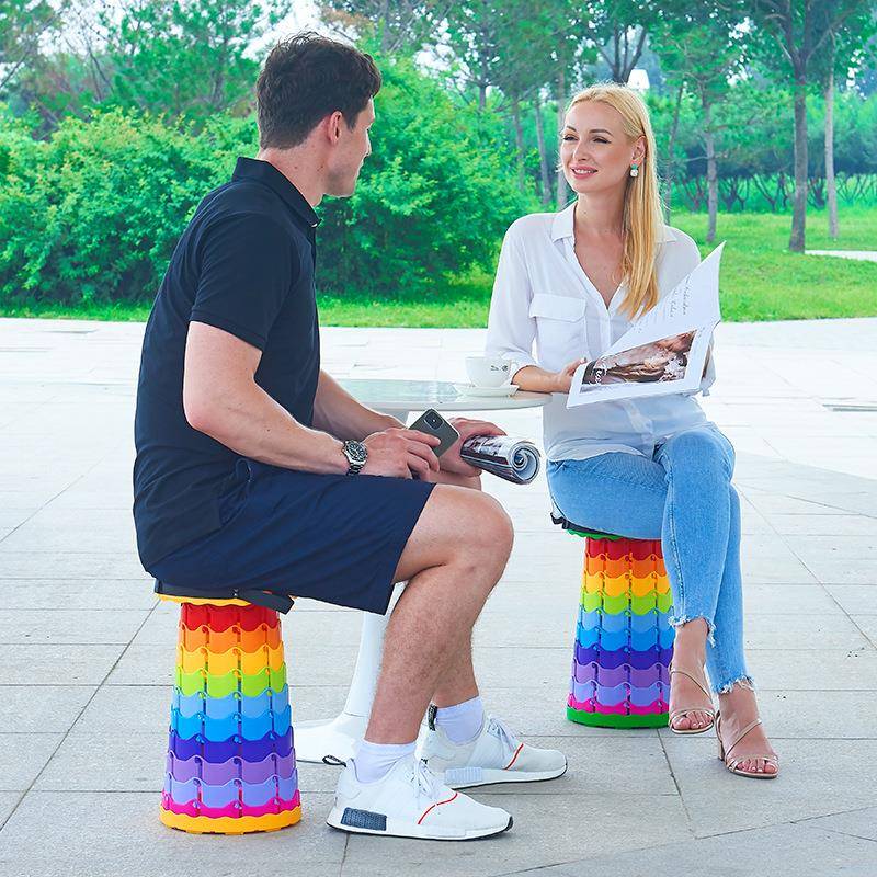 伸缩凳户外折叠凳便携旅行野营折叠椅钓鱼垂钓凳排队等候塑料凳子