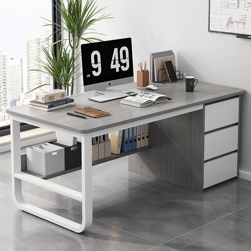 办公桌简约现代职员桌椅组合员工位办公室桌子家用卧室台式电脑桌