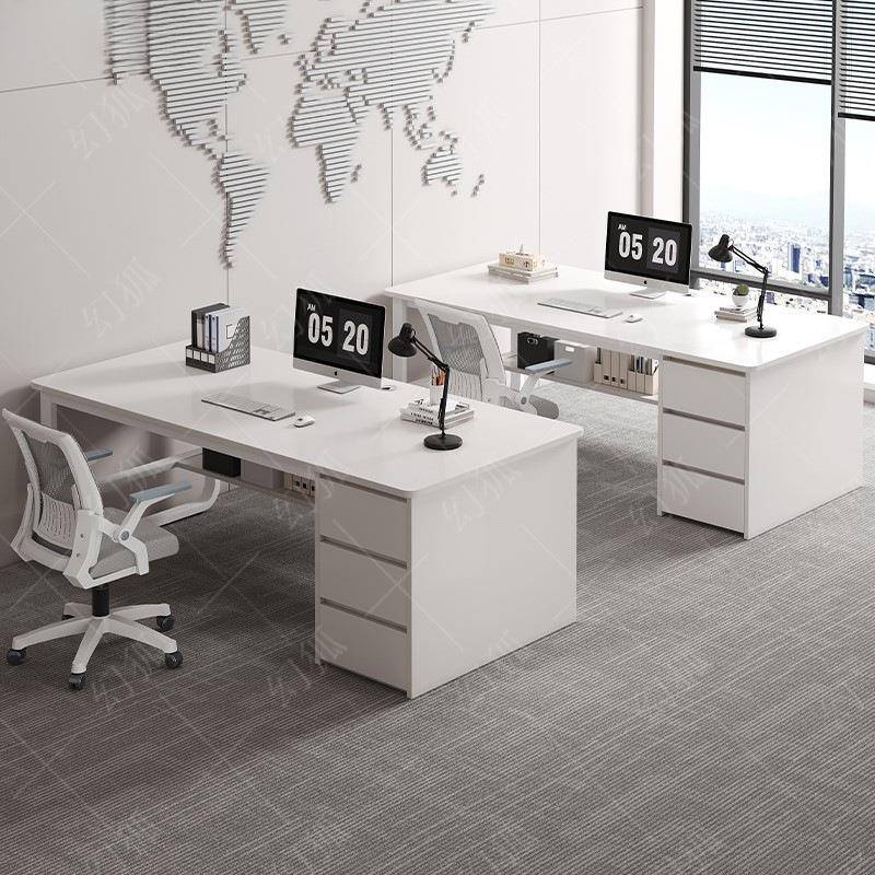 电脑桌台式家用办公桌子卧室学生学习书桌带抽屉简约写字桌椅组合