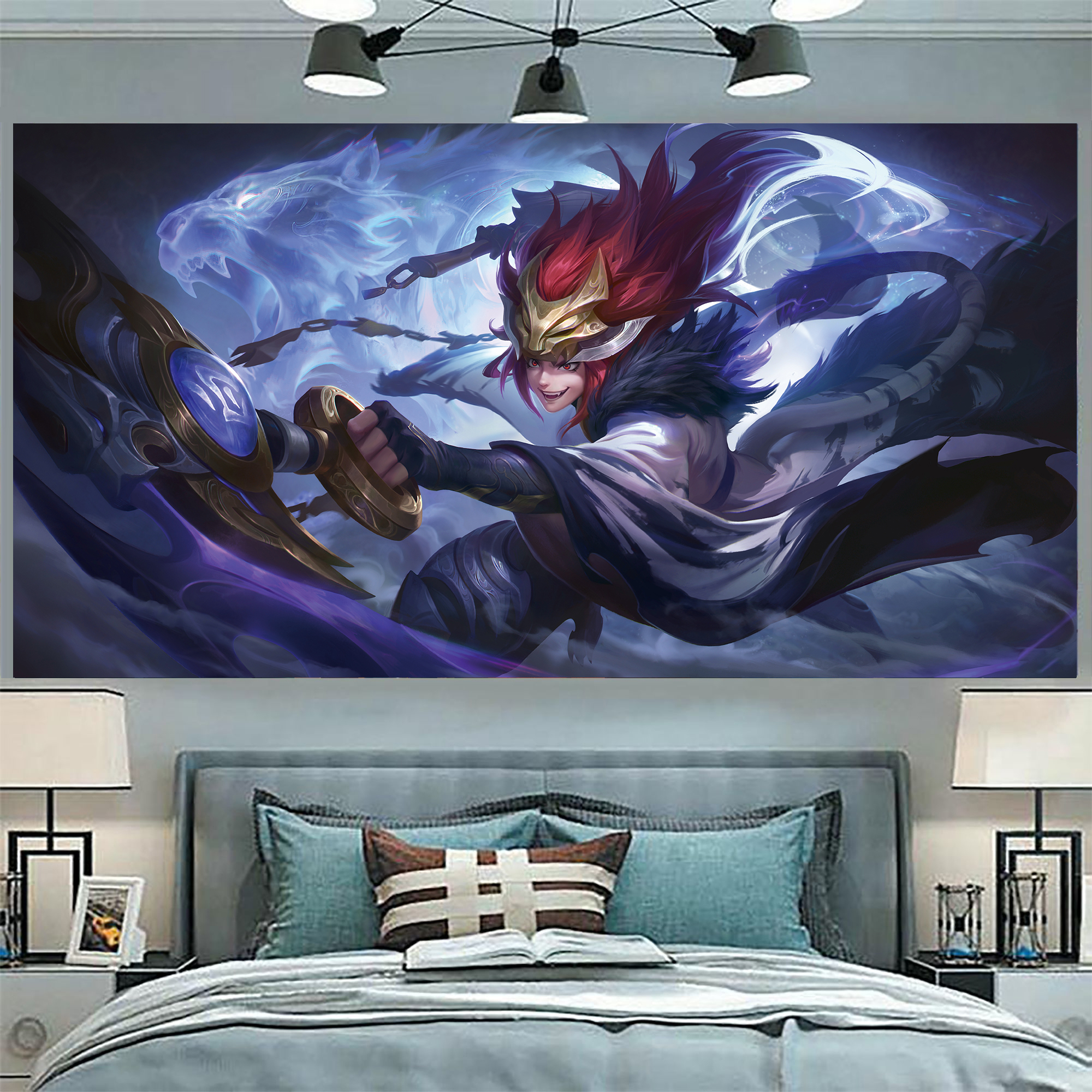 王者荣耀百里玄策海报卧室宿舍墙贴自粘防水壁纸贴纸超大高清定制