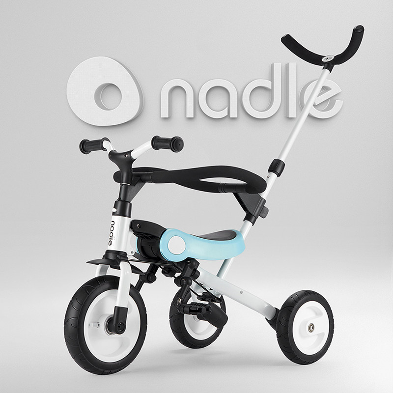 nadle儿童三轮车手推车轻便折叠