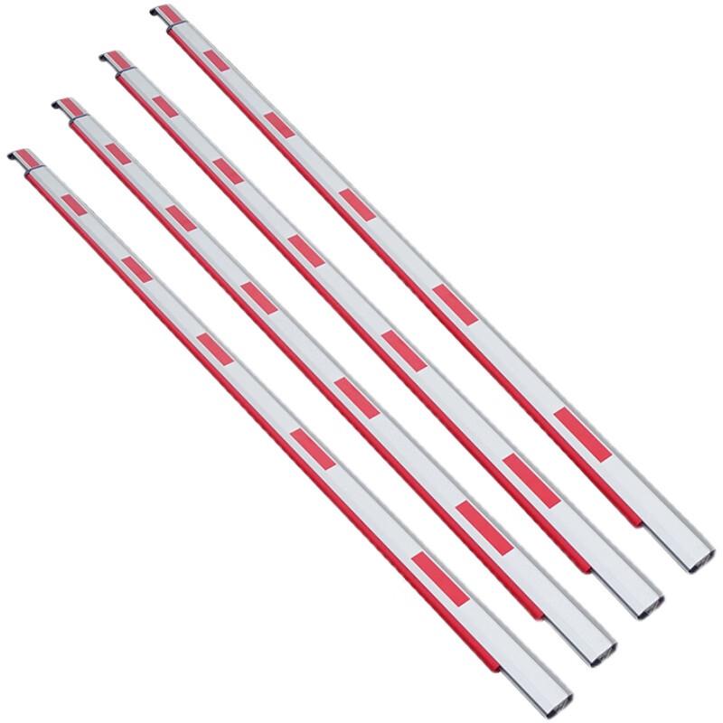 海H康道闸伸缩杆带防砸胶条银红停车场小区门卫升降挡车栏杆伸缩