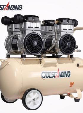 OUTSTANDING无油气泵1100WX2-60L硅藻泥喷漆汽修摩托车修车空压机