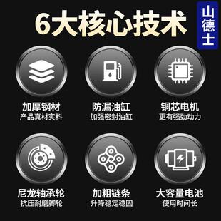 山德士电动叉车手动液压车2吨堆高车电叉车1吨升降起重3吨升降叉