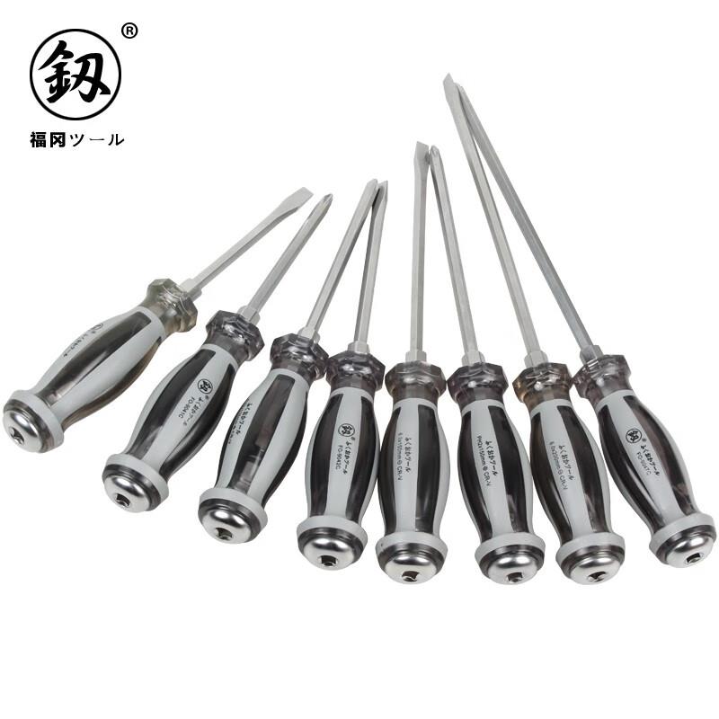 釰福冈工具螺丝刀十字改锥可搭配小飞使用穿心防滑起子一字6x100m