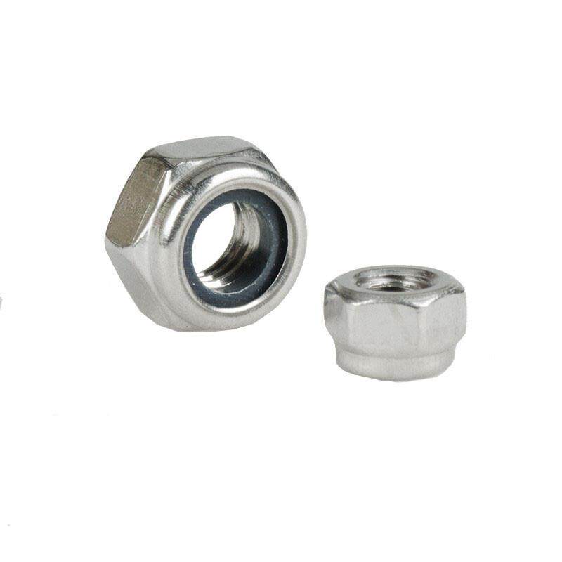 捷诺立55397201不锈钢自锁防松螺母带尼龙胶圈防滑锁紧螺帽M5200