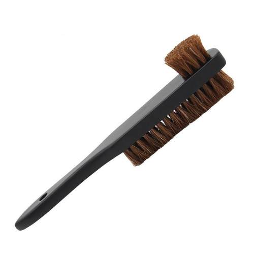 仟居佳鞋油刷木柄双面马毛刷荷木鞋油刷皮鞋清洁刷软毛鞋油刷鞋护