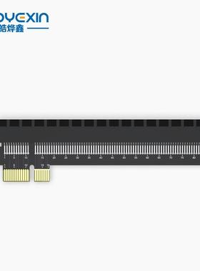 皓烨鑫PCI-E转接卡显卡转向卡16X转换卡横向卡1U2Upcie3.04.0X1X4