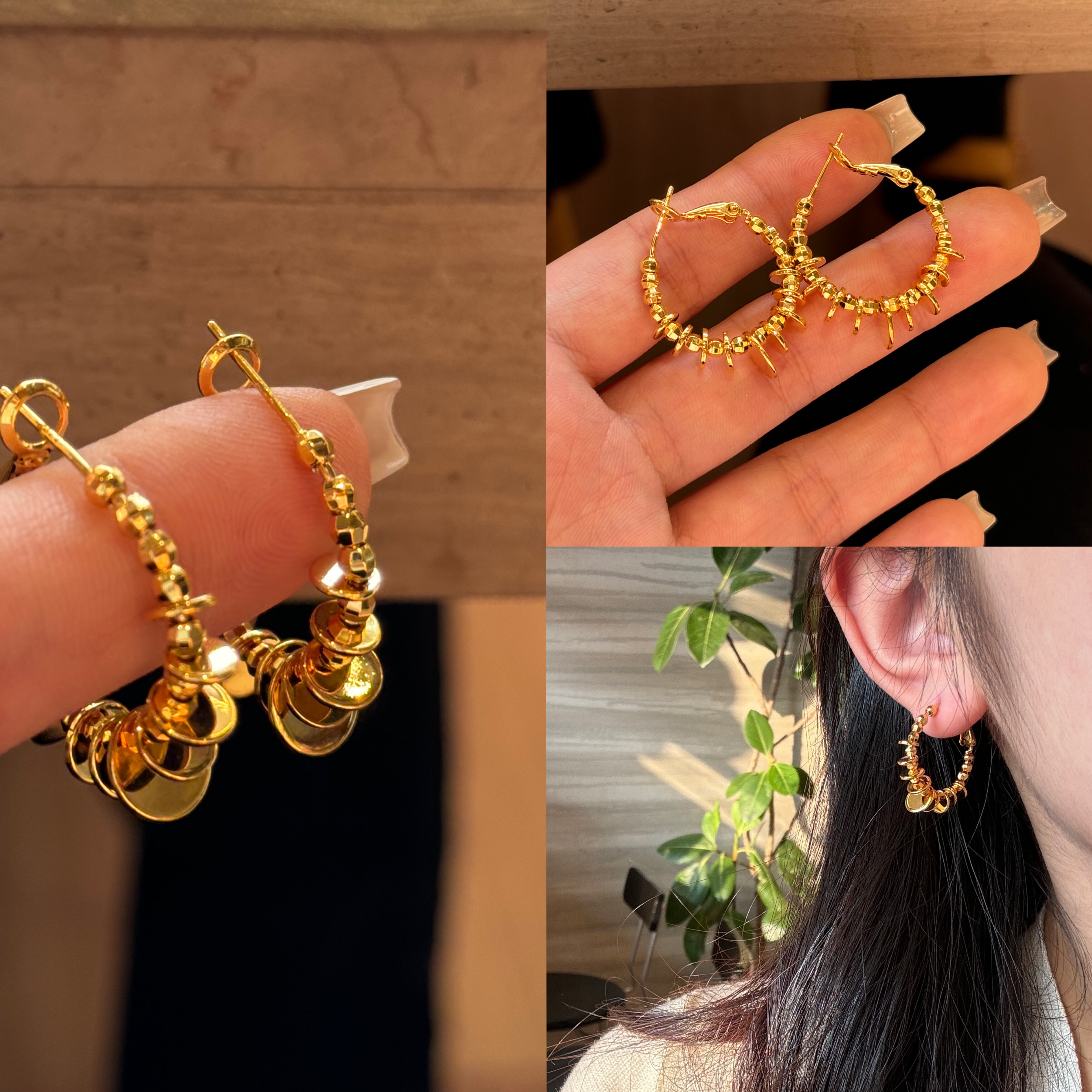 风铃金色系灵动耳环,珠宝/钻石/翡翠,颈饰,淘宝优惠券,粉丝福利购,淘宝优惠卷