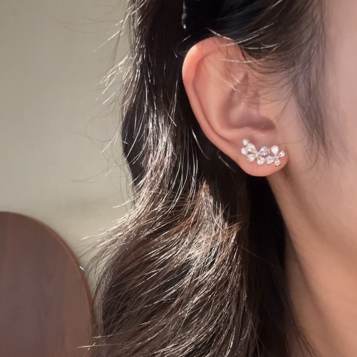 繁花蝴蝶水晶耳环,珠宝/钻石/翡翠,颈饰,淘宝优惠券,粉丝福利购,淘宝优惠卷