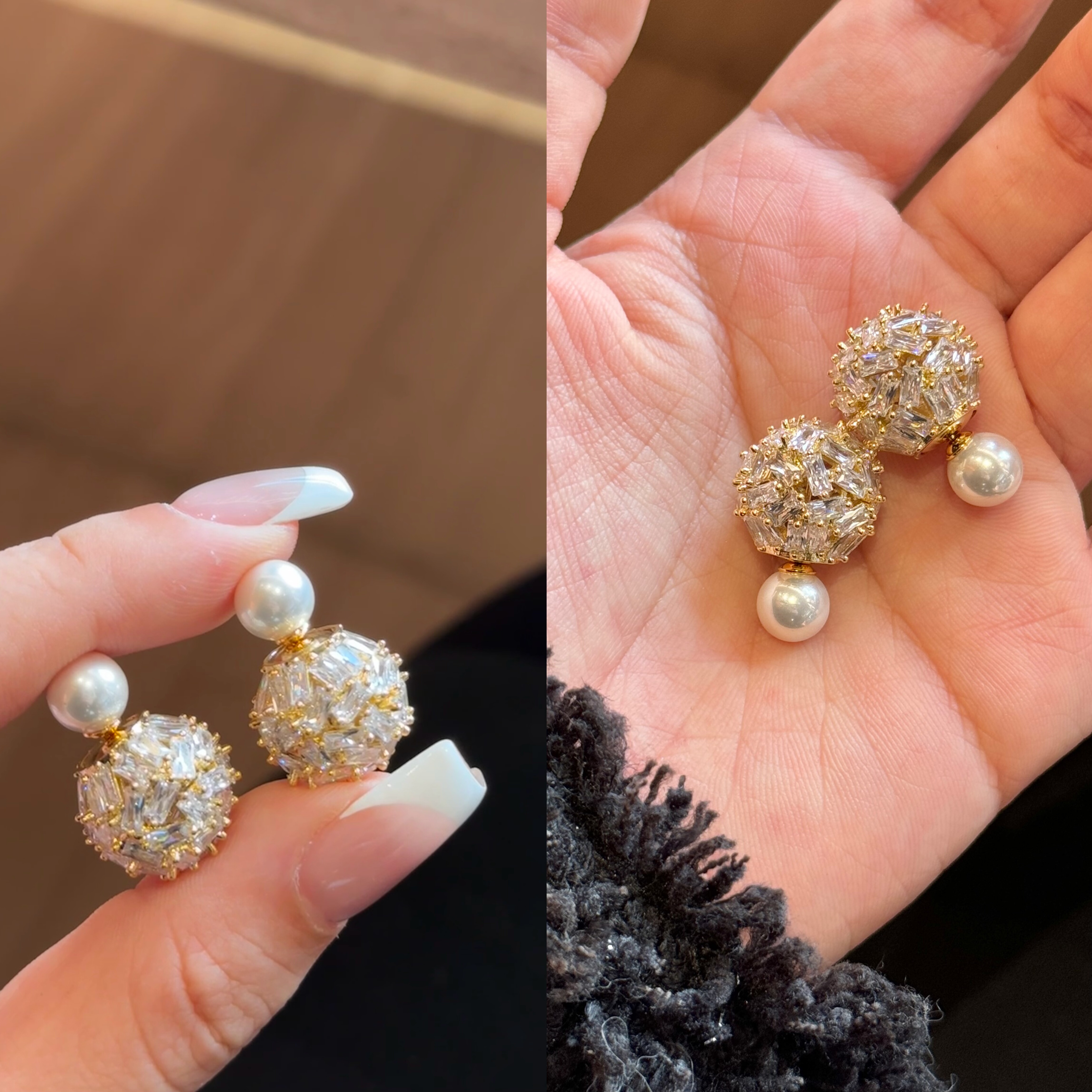 多功能D家水晶球耳环,珠宝/钻石/翡翠,手饰,淘宝优惠券,粉丝福利购,淘宝优惠卷