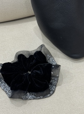 丝绒满天星水晶发圈