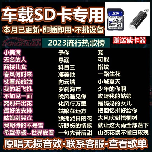 车载SD卡无损音质赠送读卡器