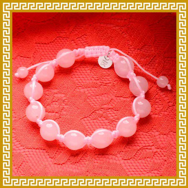 麦玲玲吉庆堂 芙蓉桃花粉晶手串