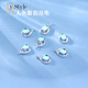 S925纯银人鱼眼泪人工月光石水滴吊坠挂件手工首饰diy配件材料