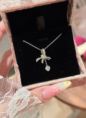 欧美蝴蝶结项链精致首饰时尚轻奢饰品女锁骨链ins风颈链小众项链