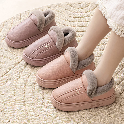 月子鞋包跟产后秋冬加绒保暖防滑
