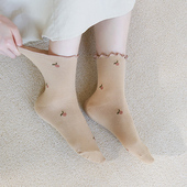 月子袜春秋纯棉产后松口孕妇袜夏季 透气中筒袜子产妇月子用品 薄款